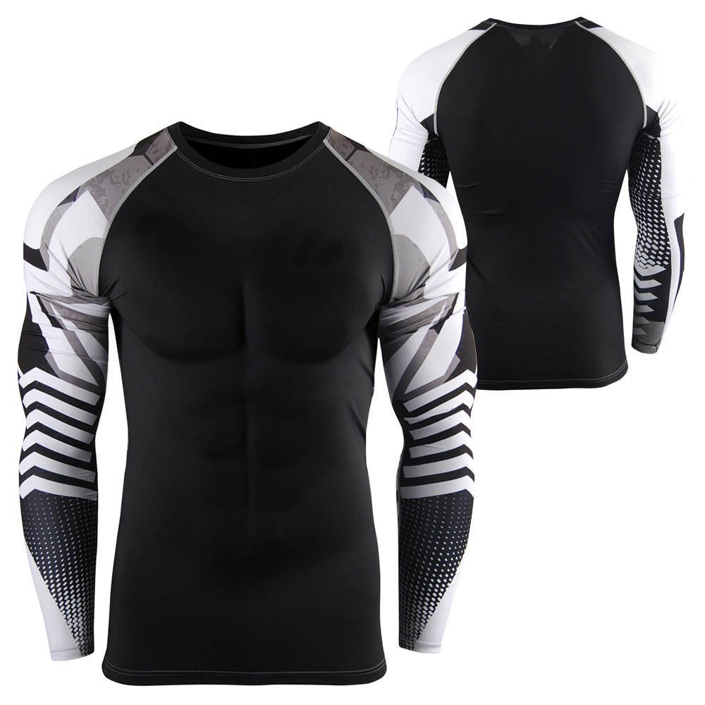 Custom Long Sleeve MMA Rash Guard – High-Quality Stretch Compression Shirt
