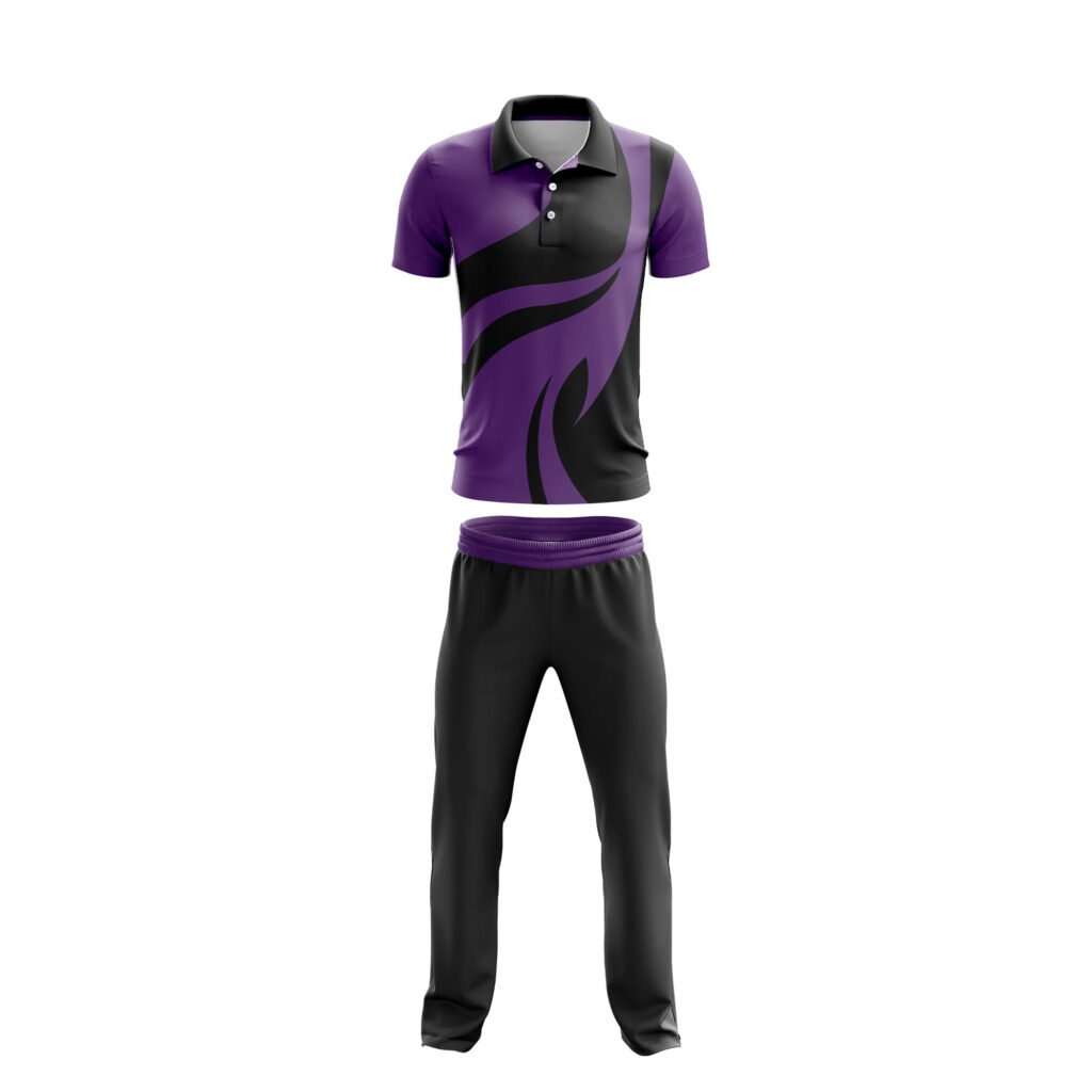 Custom Sublimated Cricket Uniform Set for Men – Short Sleeve Jersey & Pants